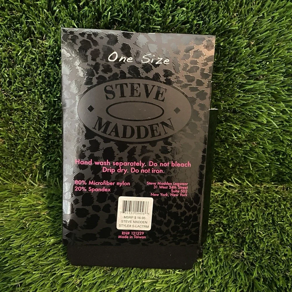 NEW Steve Madden Footless Tights Women's‎ Black One Size
